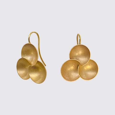 24K Gold Handmade Interlocking Circles Earring