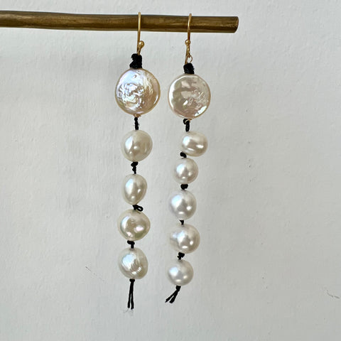 Handknotted Pearl Drop Earrings