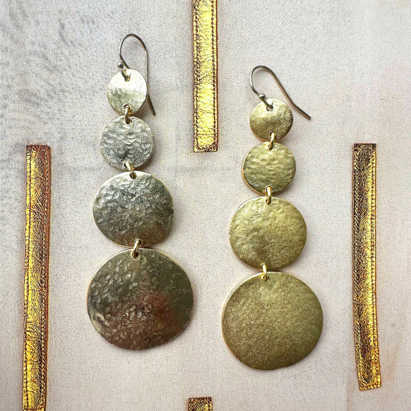 Golden Disc Earrings