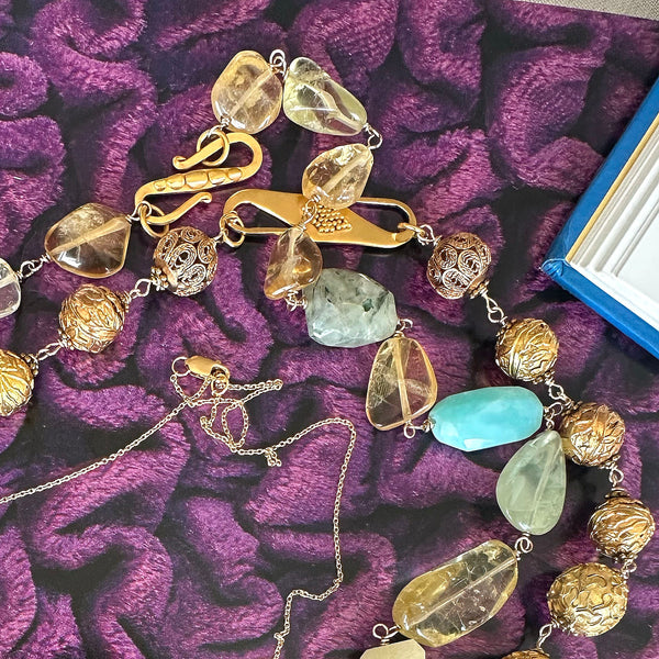 Mixed Semi-Precious Beaded Necklace