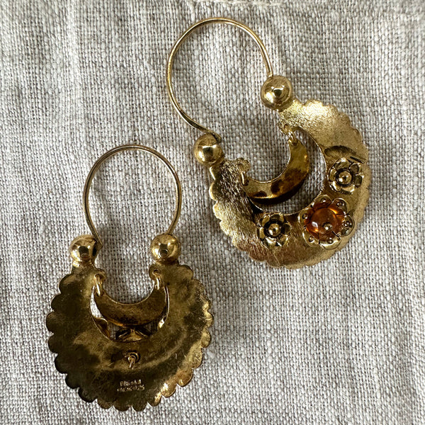 Vintage Gold Vermeil Hoops