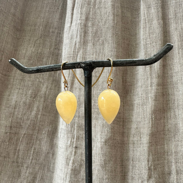 Yellow Jasper Drop Earrings