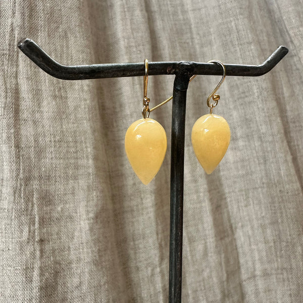 Yellow Jasper Drop Earrings