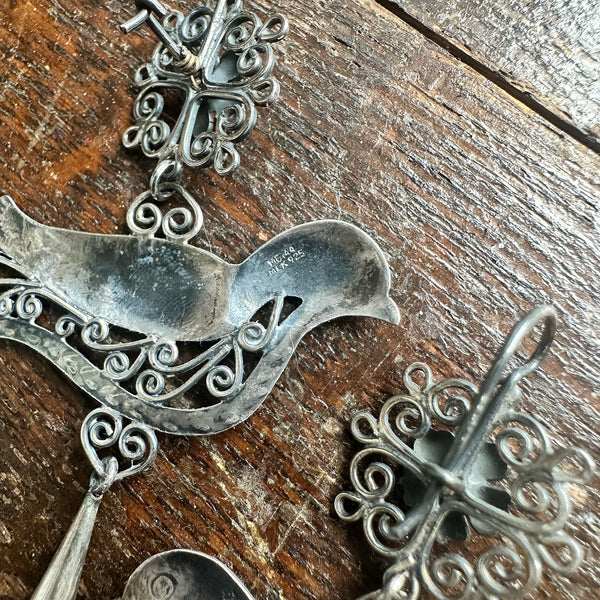 Mexican Bird Sterling Earrings