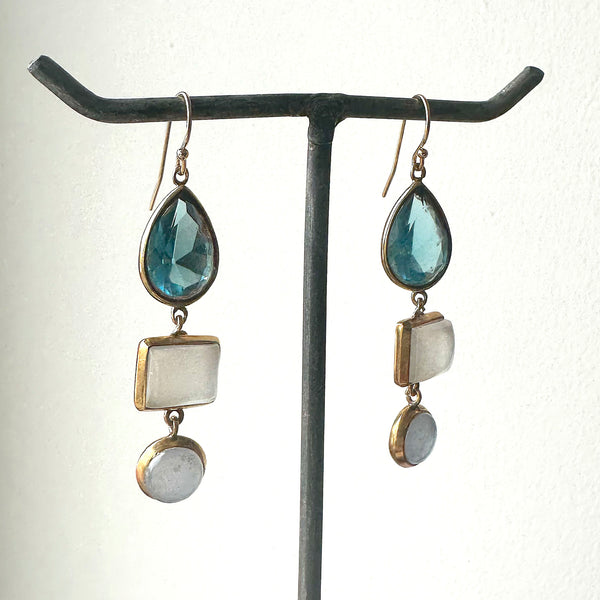 Blue Topaz Triple Drops