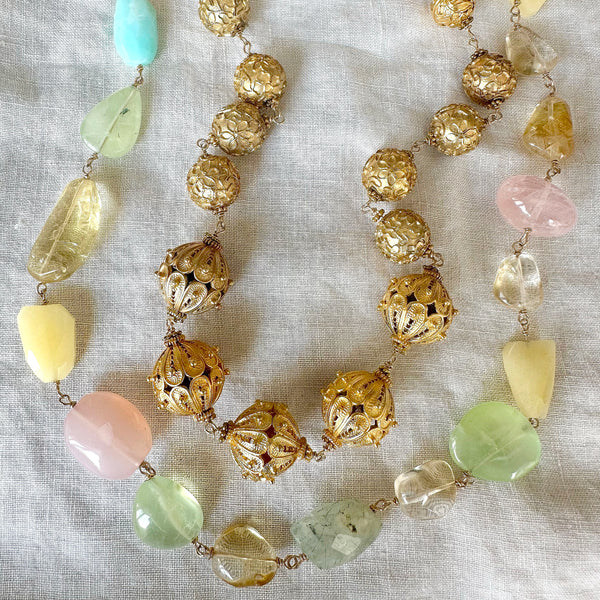 Mixed Semi-Precious Beaded Necklace