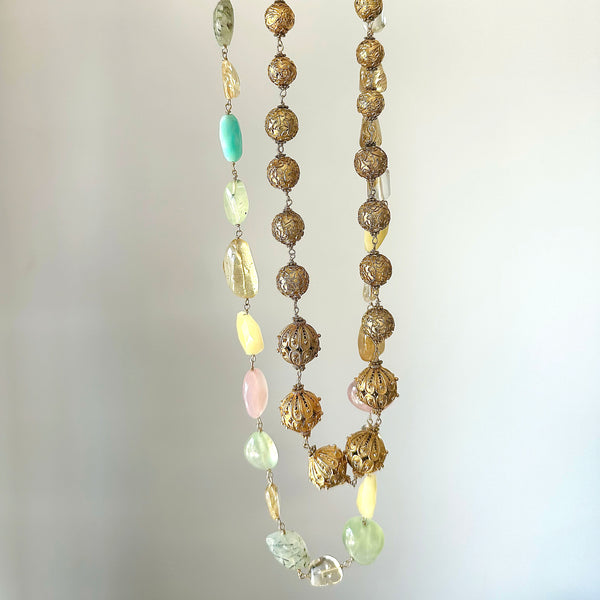 Mixed Semi-Precious Beaded Necklace