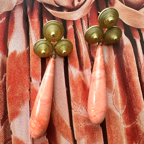 Filigree Coral Post Earrings