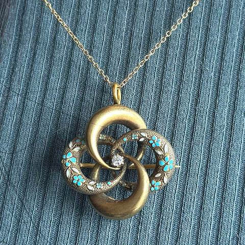 Antique Victorian Love Knot - 12k Chain