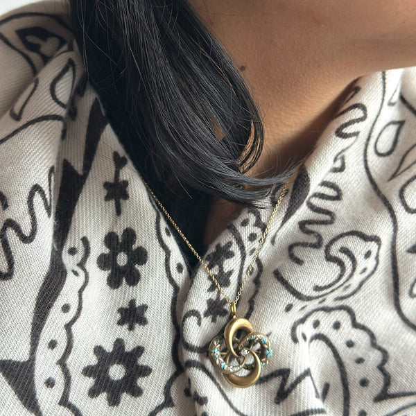 Antique Victorian Love Knot - 12k Chain