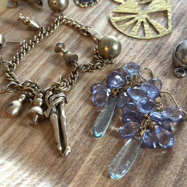 Violet Kynite Cluster Earrings