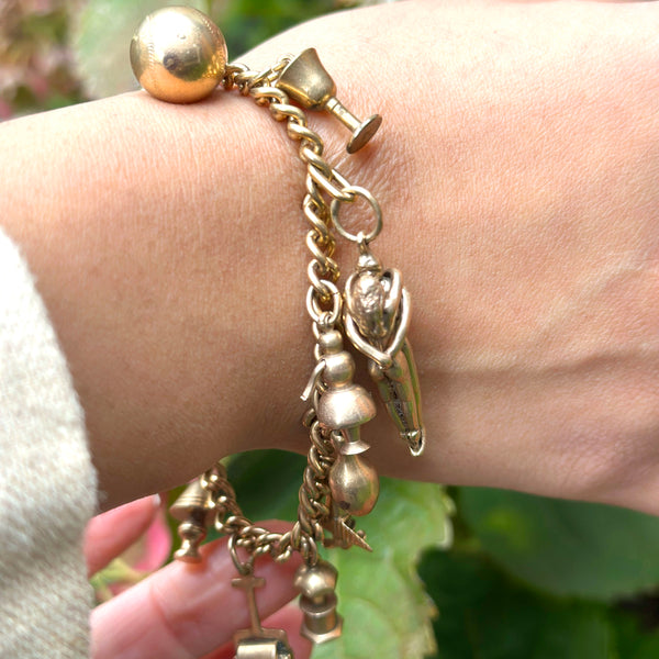 Vintage Lovers Charm Bracelet