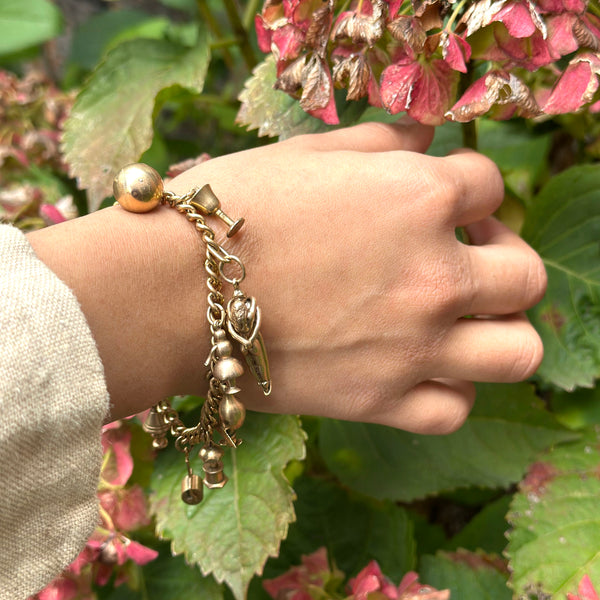 Vintage Lovers Charm Bracelet