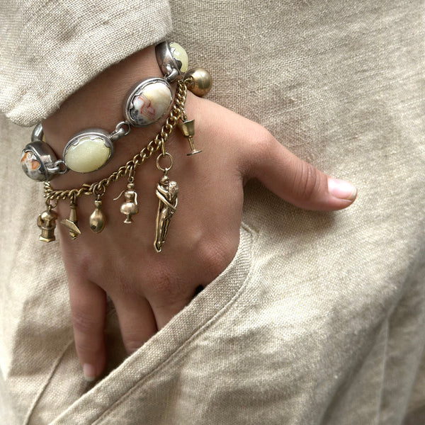 Vintage Lovers Charm Bracelet