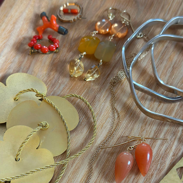 Citrine & Zircon Drop Earrings