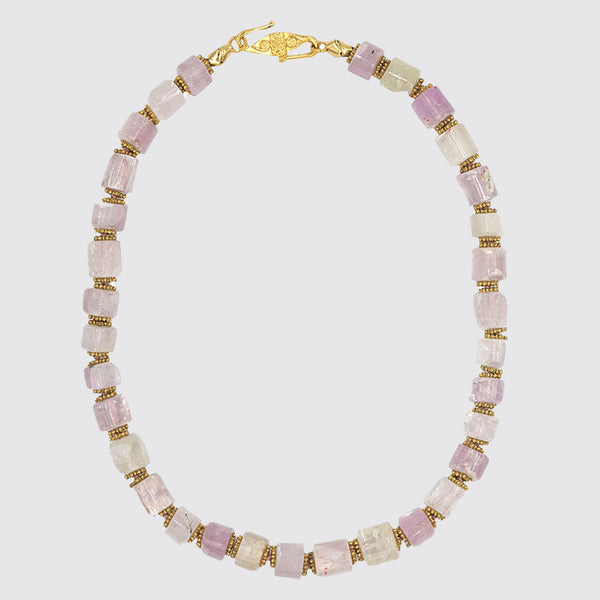 Pink Kunzite Knotted Necklace