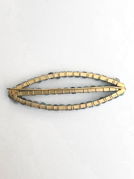 Mixed Blue Agate Pin