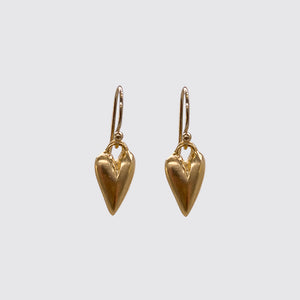 Solid Sterling Silver Gold Plated Baby Heart Earrings