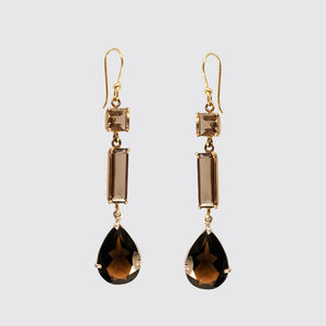 Smokey Topaz Dangle Earring