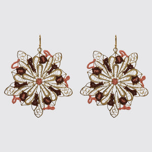 Filigree Earring with Embroidery
