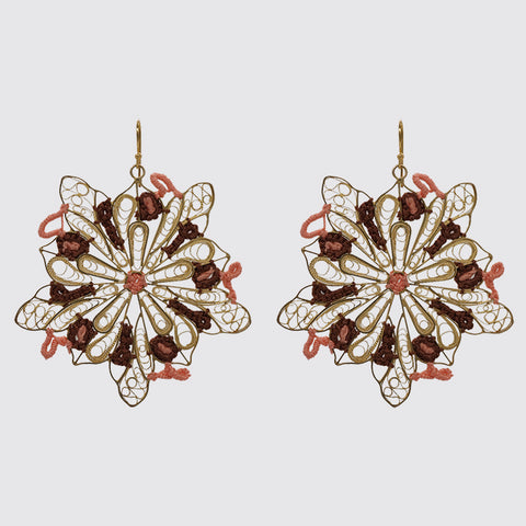 Filigree Earring with Embroidery