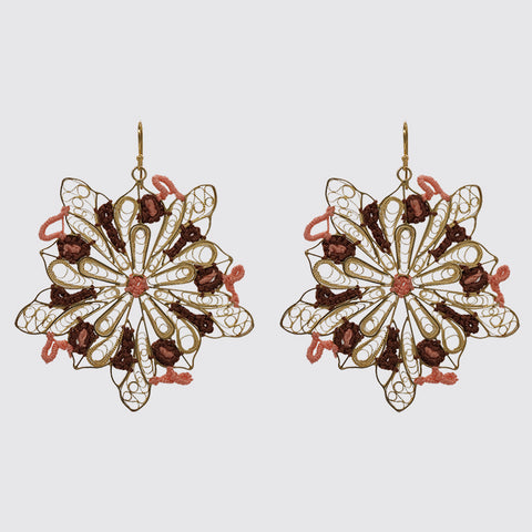 Filigree Earring with Embroidery