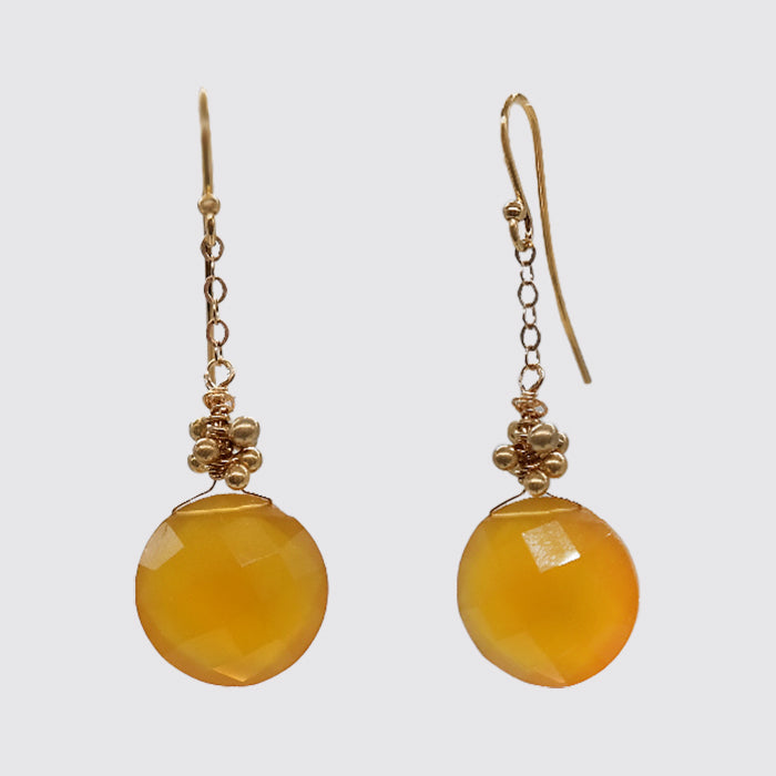 Earring: Yellow Chalcedony