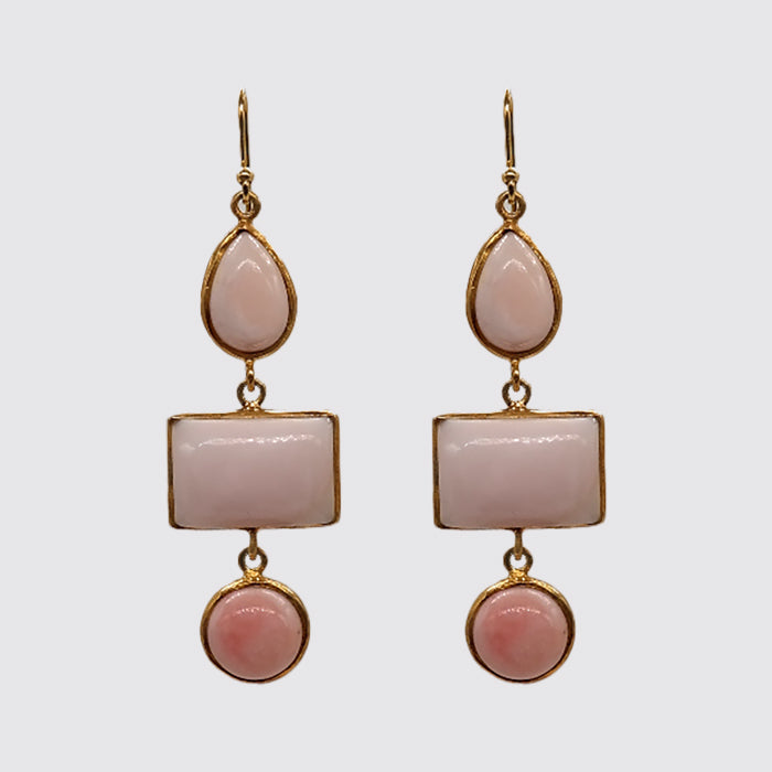 Pink Opal Earrings