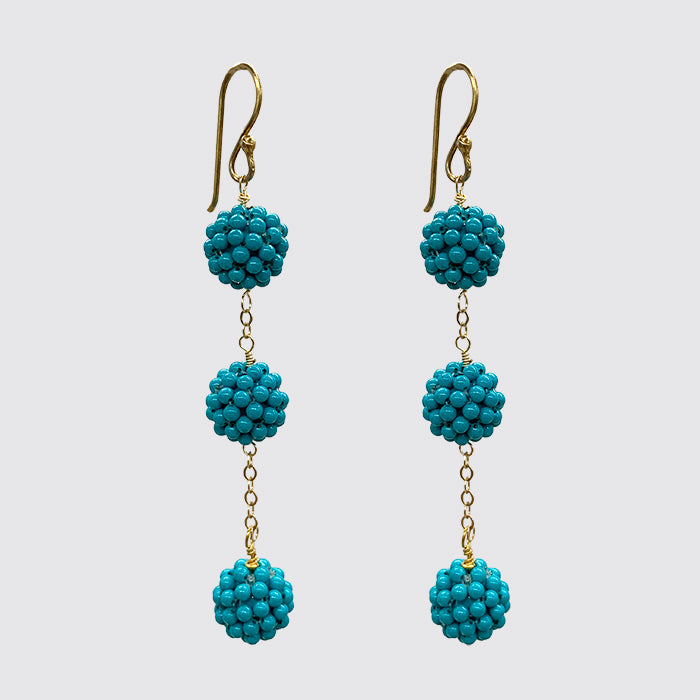 Turquoise on chain Earrings