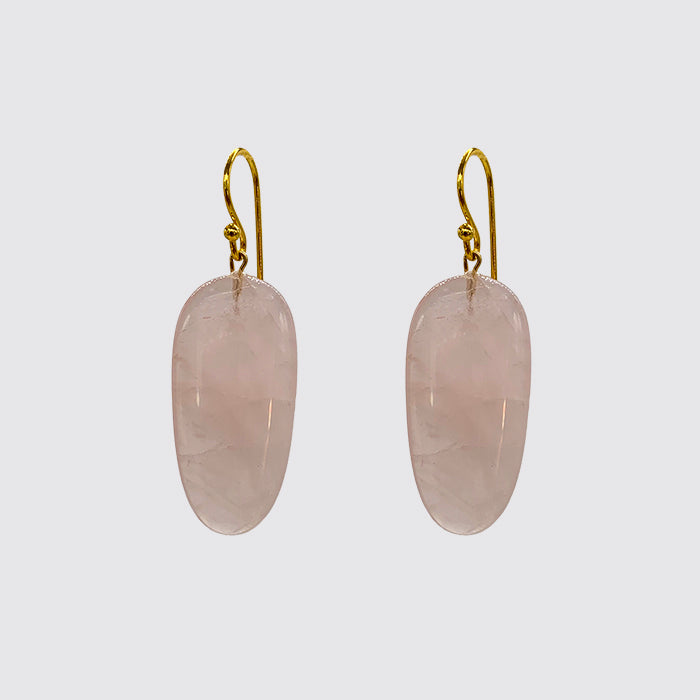 Rose Quartz Seed Drop Earring