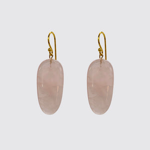 Rose Quartz Seed Drop Earring