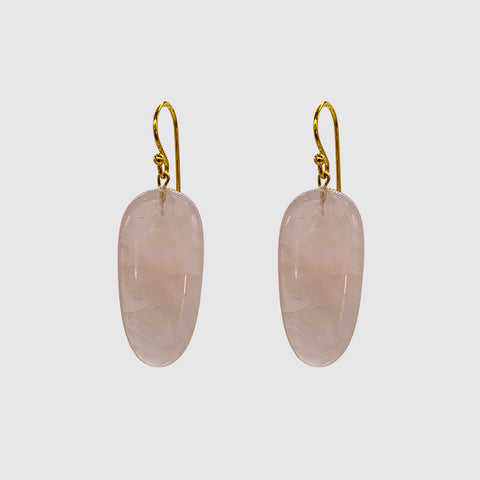 Rose Quartz Seed Drop Earring