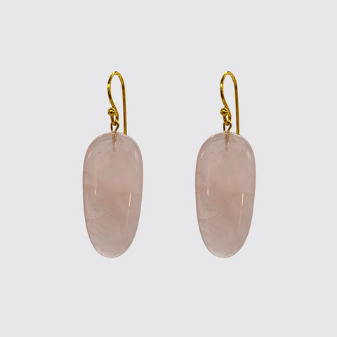 Rose Quartz Seed Drop Earring