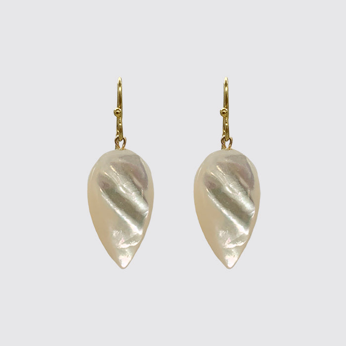 Almond Shape Mother of Pearl Dangle Earring