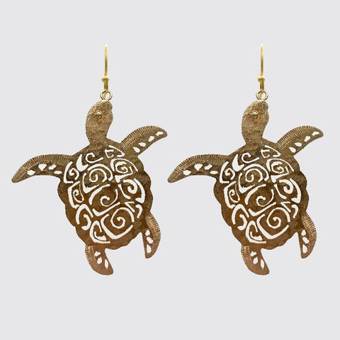Cut-Out Turtle Earrings
