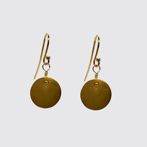 E204- Small Coin Drop Earrings