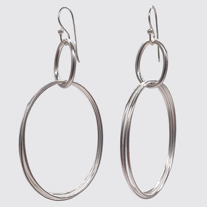 Sterling Silver Dangle Rings Earring