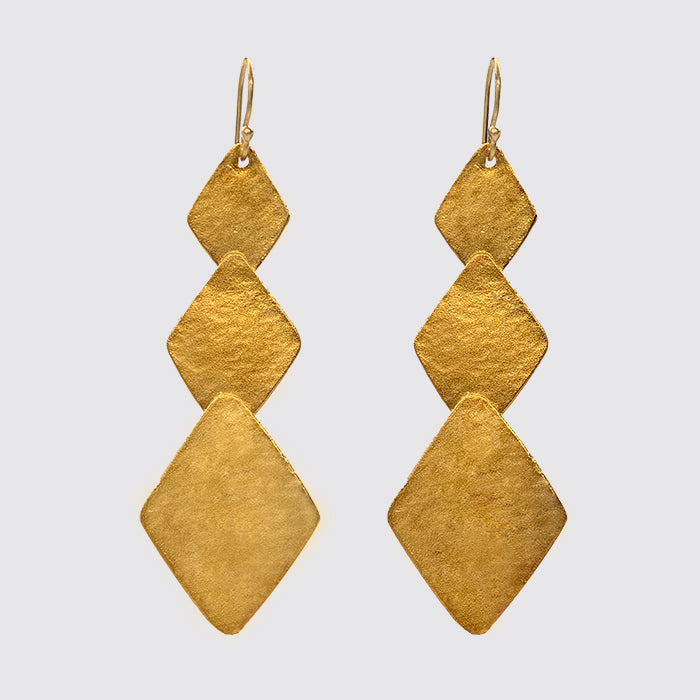 Triple Triangle Earring
