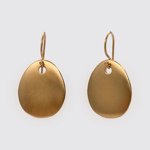 Oval shape vermeil earring