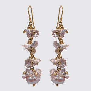 Fresh Water Pearl Cluster Dangle Earring