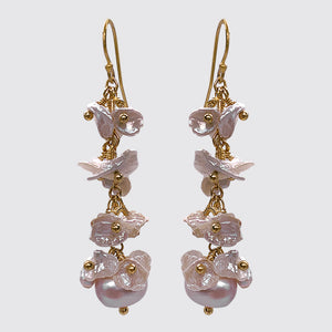 Fresh Water Pearl Cluster Dangle Earring