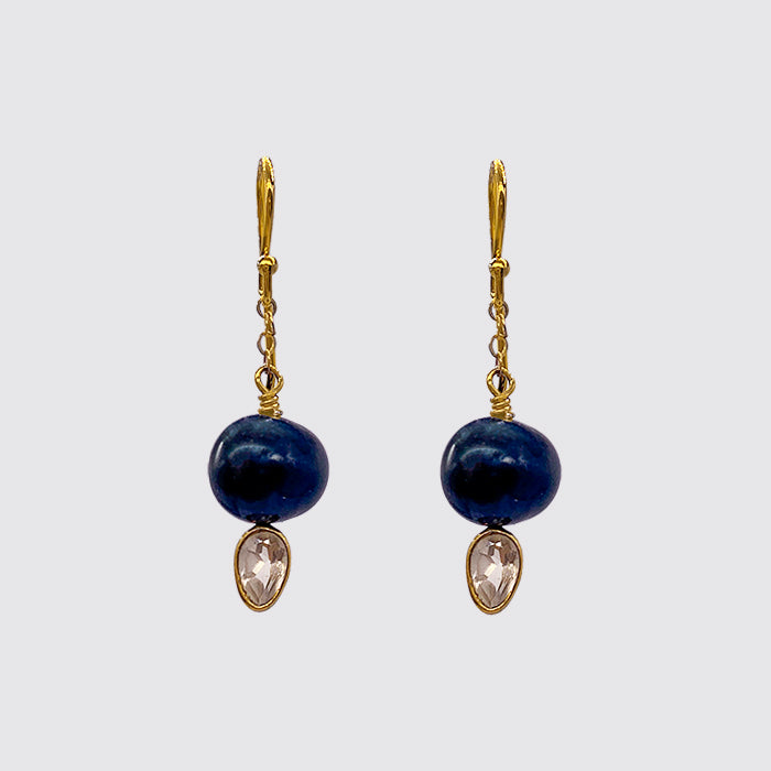 Fresh water pearl with crystal Earring