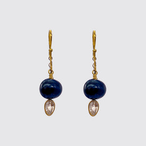 Fresh water pearl with crystal Earring