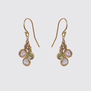 Tiny Crystal Cluster Earring