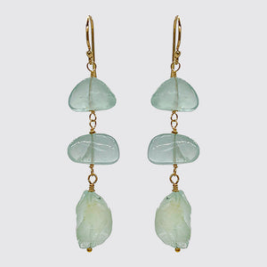 Organic Aquamarine Earrings