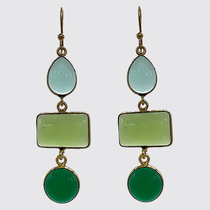 Seabreeze Bezel Drop Earrings