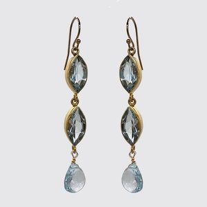 Earrings: Blue topaz Dangle