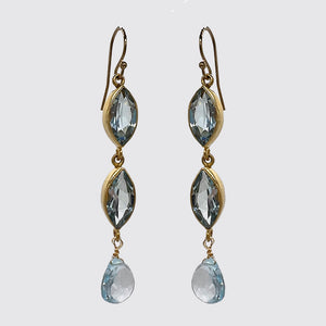 Earrings: Blue topaz Dangle