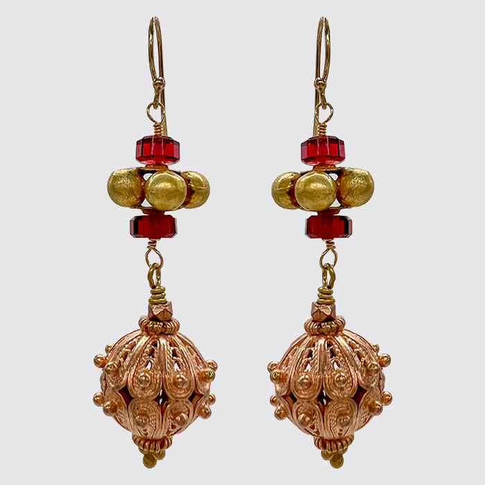 Vermeil Double Drop Earring