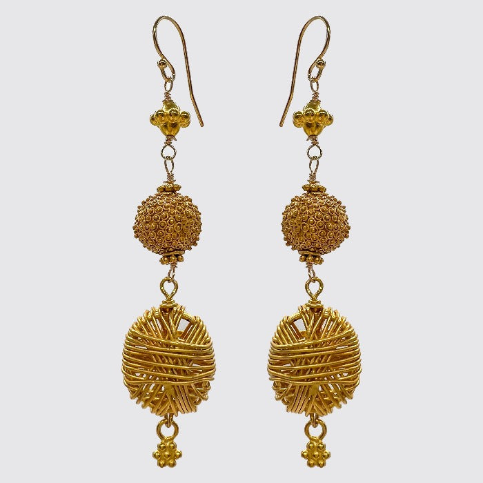 Gold Vermeil Accent Earrings